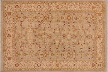 handmade Traditional Kafkaz Chobi Ziegler Lt. Green Beige Hand Knotted RECTANGLE 100% WOOL area rug 9 x 12